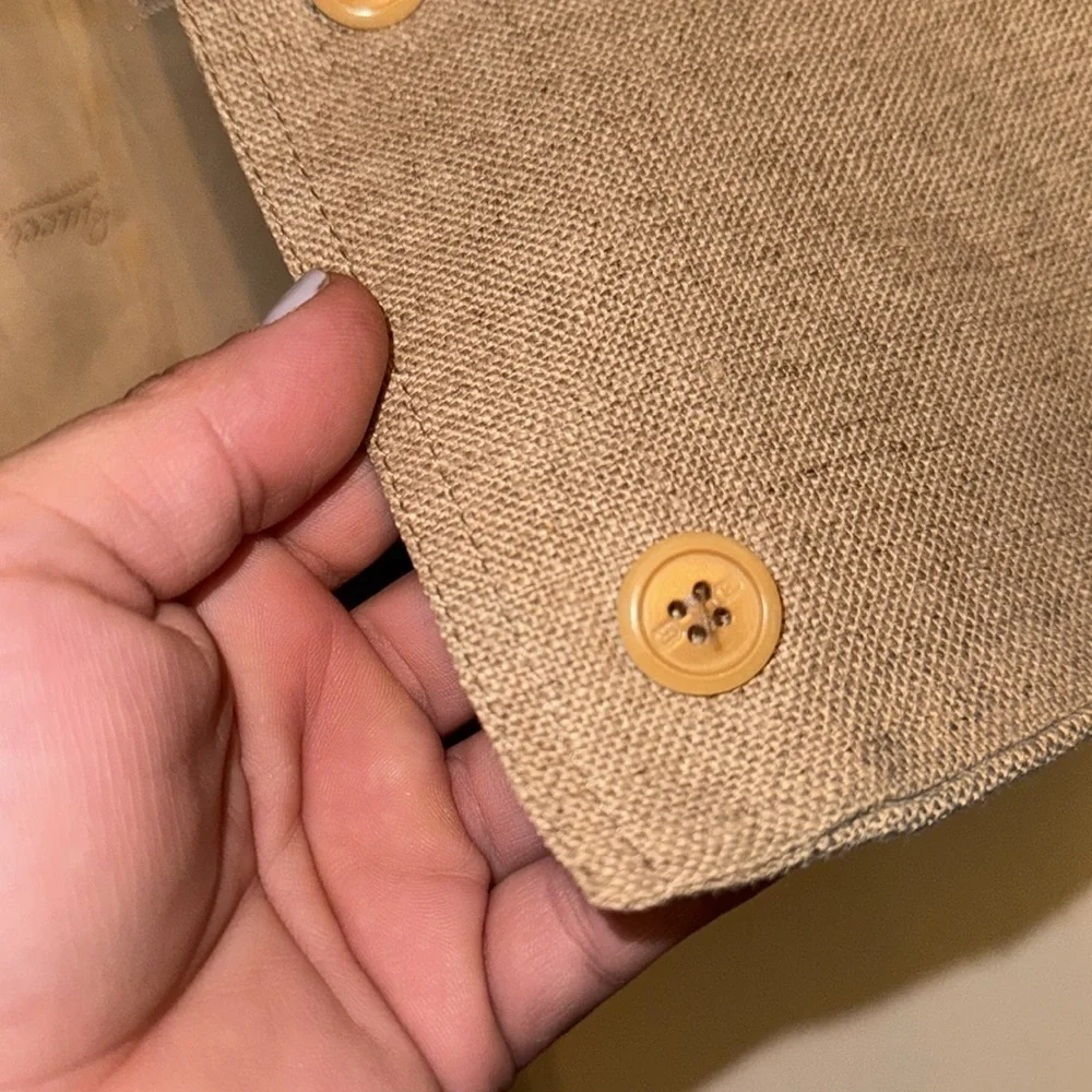 Gucci vintage blazer linen lined button down pockets size 40 large 10 - Picture 2 of 8